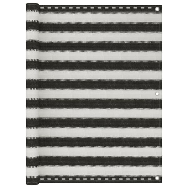 vidaXL Балконна Ширма Антрацит і Білий 120x500 см ПВЩ