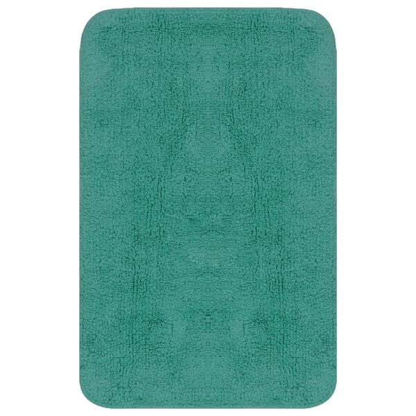 vidaXL Набір Килимків для Ванної Кімнати 2 Од. Бірюзовий Тканина