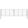 vidaXL Садові ворота Сріблястий 415x150 см Оцинкована сталь