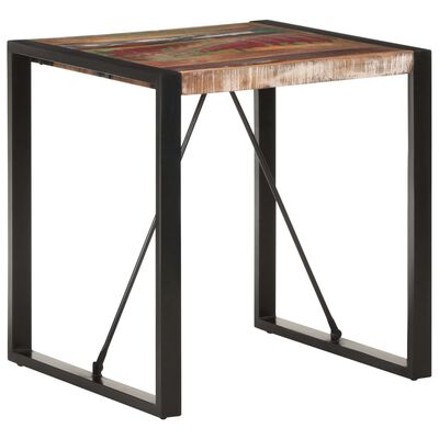 vidaXL Обідній стіл 70x70x75 см Масив відновленої деревини