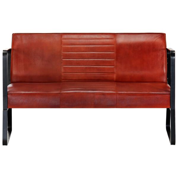 vidaXL Диван 2-місний Коричневий Натуральна шкіра