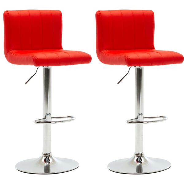 vidaXL Барні Стільці 2 шт Червоний Штучна Шкіра
