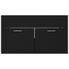 804657 vidaXL Sink Cabinet Black 80x38,5x46 cm Chipboard