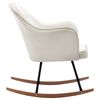 vidaXL Крісло-качалка Кремово-білий Оксамит