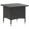 vidaXL Чайний Столик Чорний 50x50x47 см Поліротанг