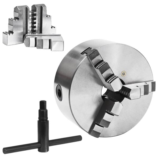 vidaXL Токарний Самоцентрувальний Трикулачковий Патрон 160 мм Сталь