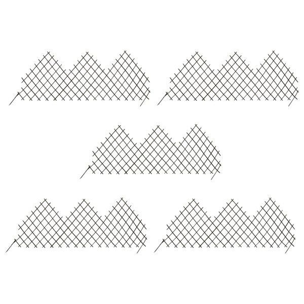 vidaXL Садова Трельяжна Огорожа 5 шт 170x75 см Вербова Лоза