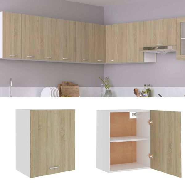 801263 vidaXL Hanging Cabinet Sonoma Oak 50x31x60 cm Chipboard