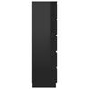 801416 vidaXL Drawer Sideboard High Gloss Black 60x35x121 cm Chipboard
