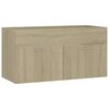804668 vidaXL Sink Cabinet Sonoma Oak 90x38,5x46 cm Chipboard