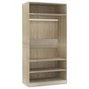 800228 vidaXL Wardrobe Sonoma Oak 100x50x200 cm Chipboard