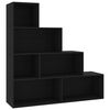 vidaXL Книжкова шафа/Розділювач Чорний 155x24x160 см ДСП