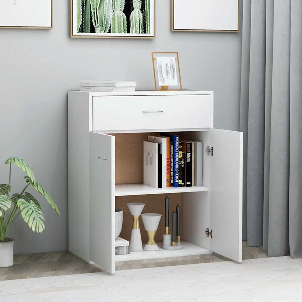 800711 vidaXL Sideboard White 60x30x75 cm Chipboard
