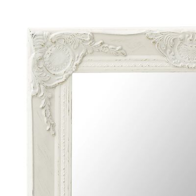 vidaXL Настінне дзеркало в стилі Бароко Білий 50x80 см