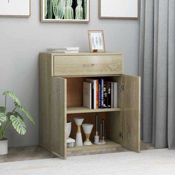 800714 vidaXL Sideboard Sonoma Oak 60x30x75 cm Chipboard