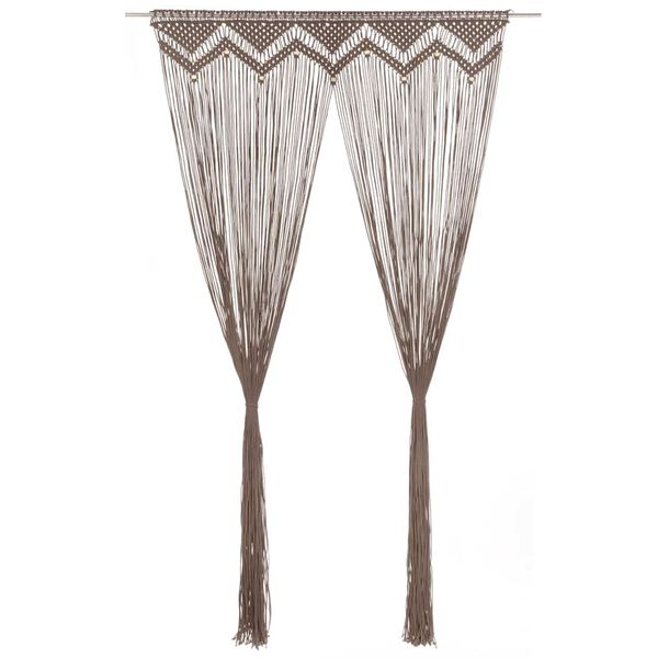vidaXL Штора Макраме Сіро-Коричневий 140х240 см Бавовна