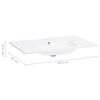 vidaXL Врізний Умивальник Білий 605x460x105 мм ЛЛК (SMC)