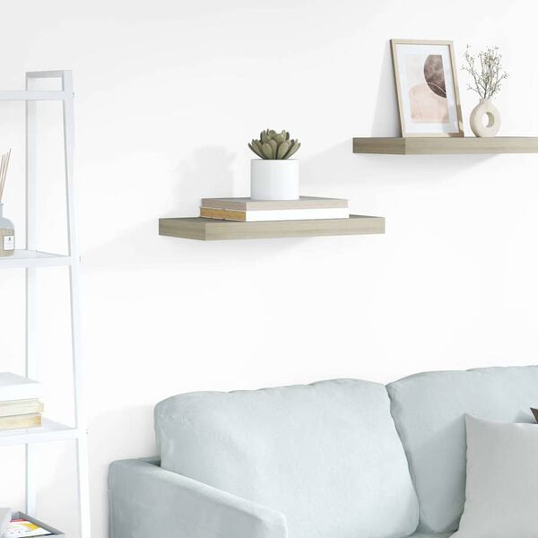 vidaXL Настінна полиця з прихованим кріпленням Колір дуба 50x23x3,8 см МДФ