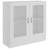 vidaXL Шафа-вітрина Білий 82,5x30,5x80 см ДСП