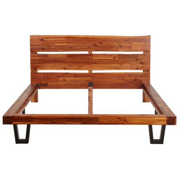 vidaXL Каркас ліжка з необробленими краями 120 см Масив акації