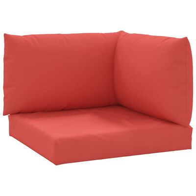 vidaXL Подушки для дивана з піддонів 3 шт Червоний Тканина