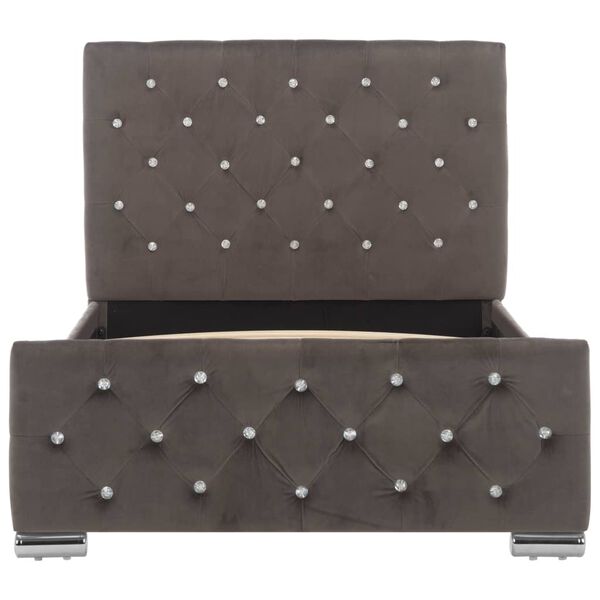 vidaXL Каркас Ліжка Сірий 90х200 см Тканина