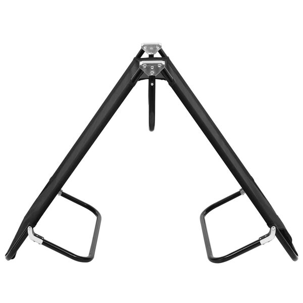 vidaXL Розкладний шезлонг Чорний Сталь