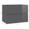 vidaXL Комплект Меблів для Ванної Кімнати 2 Од. Глянцевий Сірий ДСП