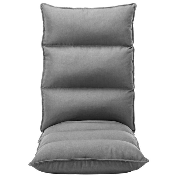 vidaXL Розкладний підлоговий стілець Світло-сірий Тканина