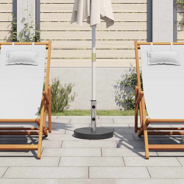 vidaXL Підставка для Парасолі Кругла Чорний 20 кг Граніт