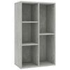 vidaXL Книжкова шафа/Сервант Сірий бетон 50x25x80 см ДСП