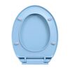 145823 vidaXL Soft-Close Toilet Seat Quick Release Blue Oval