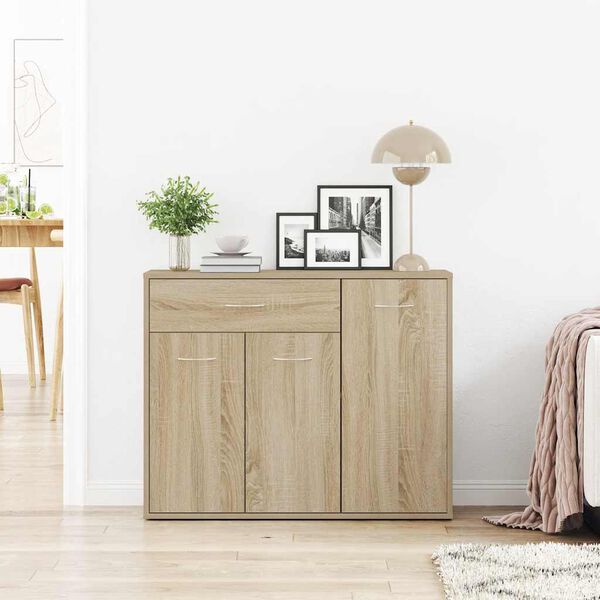 800678 vidaXL Sideboard Sonoma Oak 88x30x70 cm Chipboard