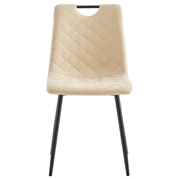 vidaXL Обідні стільці 2 шт Кремовий Штучна шкіра