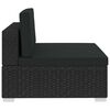 vidaXL Комплект садових диванів з подушками 4 од. Чорний Поліротанг