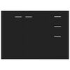 vidaXL Сервант Чорний 105x30x75 см ДСП