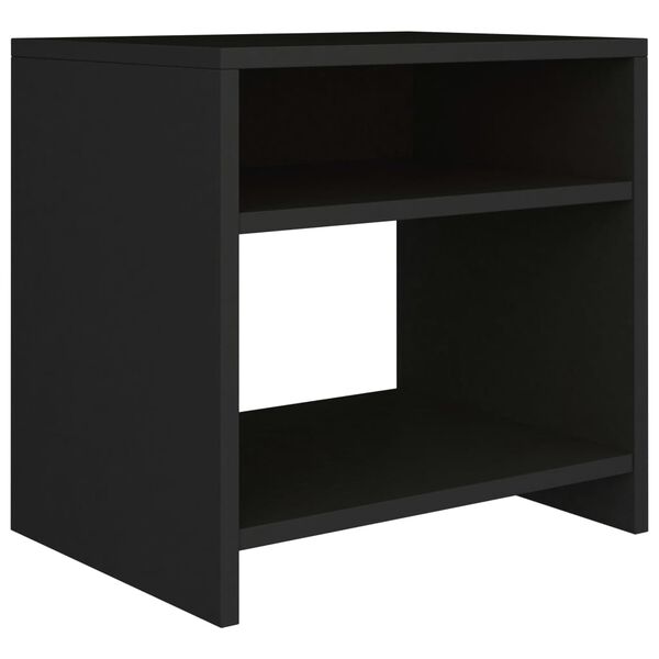 800011 vidaXL Bedside Cabinet Black 40x30x40 cm Chipboard