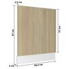 vidaXL Панель для Посудомийної Машини Дуб Сонома 59,5x3x67 см ДСП