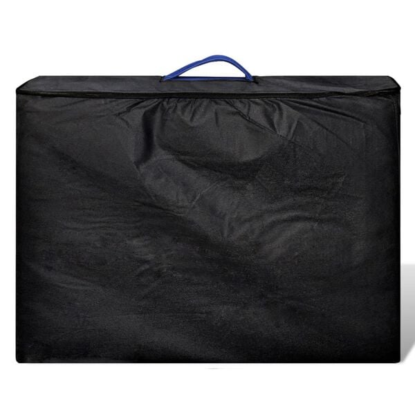 vidaXL Розкладний масажний стіл 4-х зонний Синій Дерев'яний каркас