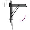 vidaXL Балконний Столик Чорний 60x40 см Сталь