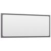 804629 vidaXL Bathroom Mirror High Gloss Grey 90x1,5x37 cm Chipboard
