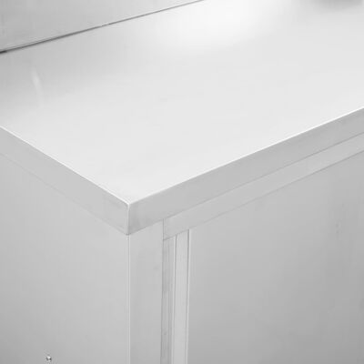 vidaXL Робочий стіл з розсувними дверцятами 120x50x(95-97) см Сталь