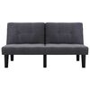 vidaXL Диван 2-місний Темно-сірий Тканина