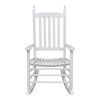 vidaXL Крісло-качалка з вигнутим сидінням Білий Деревина