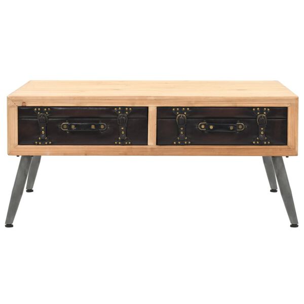 vidaXL Журнальний столик 115x55x50 см Масив ялини