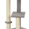 170708 vidaXL Cat Tree with Sisal Scratching Post Grey 125 cm
