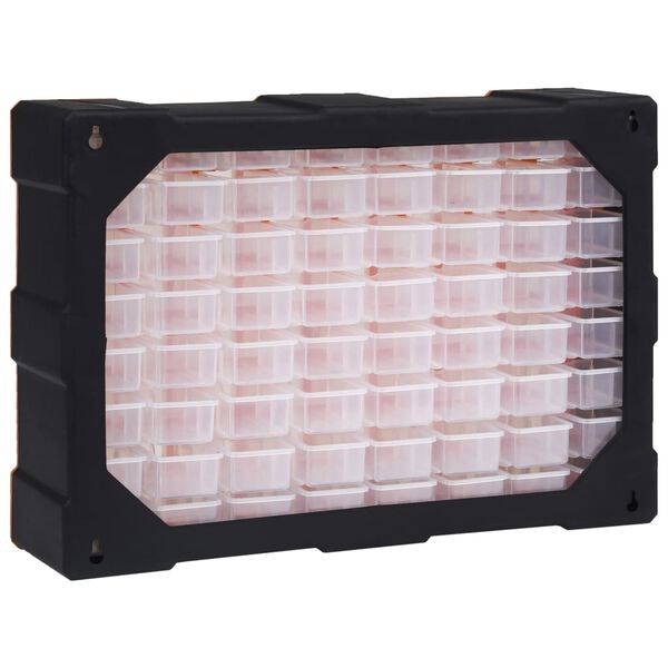 vidaXL Органайзер з 64 Висувними Ящиками 52х16х37,5 см