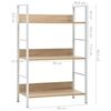288221 vidaXL 3-Layer Book Shelf Oak 60x27,6x90,5 cm Chipboard