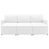 vidaXL 3-місний модульний диван-ліжко Білий Штучна шкіра