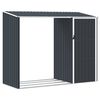 vidaXL Садовий Сарай Дровник Антрацит 245x98x159 см Оцинкована Сталь